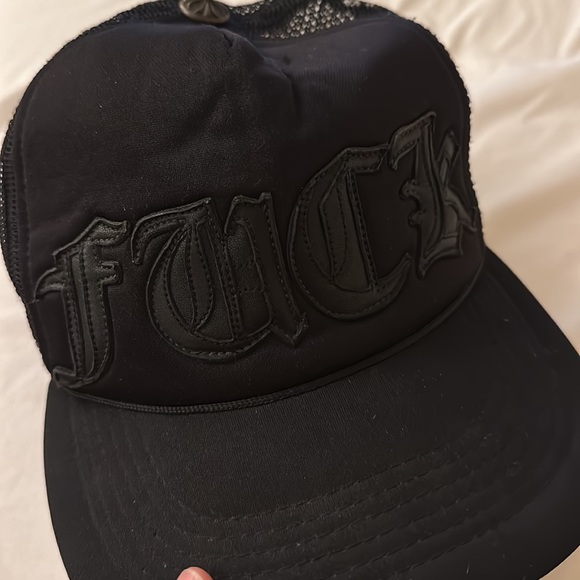 Chrome Hearts F*uck Trucker Hat - with black leather - Picture 7 of 7